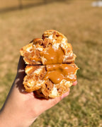 Fresh baked Biscoff stuffed cookie with Biscoff cream speculoos white chocolate gourmet NY style thick soft cookie shipped nationwide Star Cookies Orlando